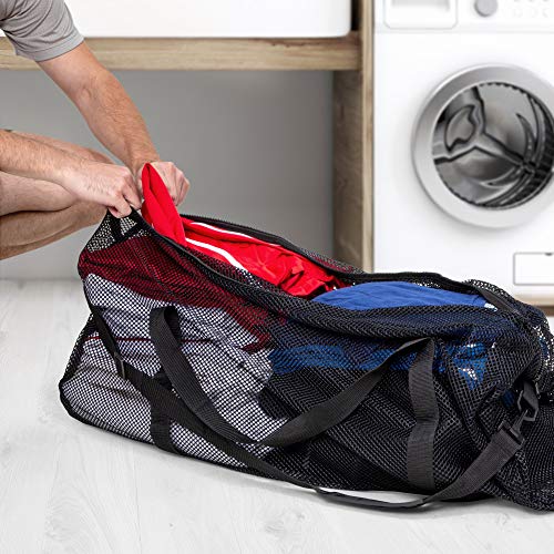 Champion Sports Mesh Duffle Bag – Oversized Breathable Gear Bag with Zipper & Shoulder Strap for Sports, Gym & Travel