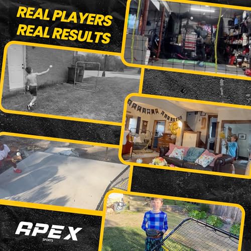 Apex Sports 4x4.5 Ft Baseball Rebounder, Multi-Sport Trainer for Soccer and Volleyball, Adjustable Angles, Easy Storage, Durable Construction, Enhances Agility, Precision, Reflexes, Solo Practice