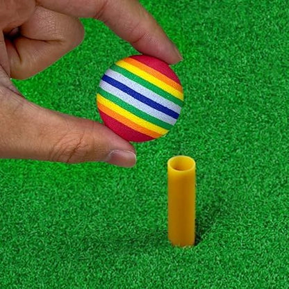 20PCS Golf Practice Balls, EVA Lightweight Sponge Balls for Indoor/Outdoor Golf Training,Adult Golfer Assistive Tools - color: Rainbow