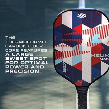 Selkirk Sport SLK Helix Pro Pickleball Paddle | Thermoformed Carbon Fiber Pickleball Paddles with Carbon Fiber & Fiberglass Hybrid Face | Unmatched Control - color: Patriot