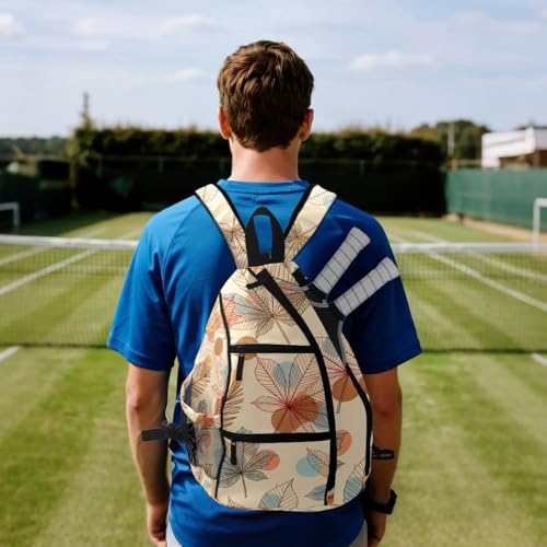 Pickleball Bag Fall Maple Leaves Pickle Ball Backpack for Women Men Premium Lightweight Crossbody Sling Bag Sports Backpack for Pickleball Paddle Tennis - color: Fall Maple Leaves
