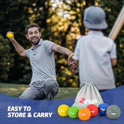 ZELUS Weighted Baseball Set with Seams for Hitting Pitching, Plyometric Baseballs with Carry Bag, Variable Weighted Balls for All Skill Levels - color: Advanced Training(6 Pack)