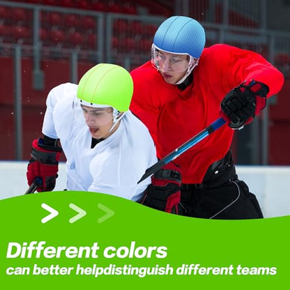 Football Helmet Covers Scrimmage Caps-Perfect for Football, Hockey, and Lacrosse Practice Sessions.The Fabric is Elastic& Bright Colors for Team Identification - color: Green-12pcs