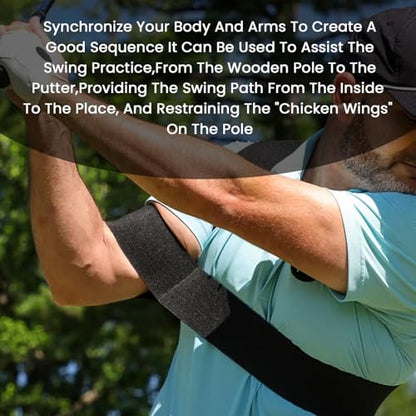 Amy Sport Golf Swing Training Aid Connector Band, for Arm Sync & Posture Correction, Beginners Men Women Ball Between Arms Practice Tool