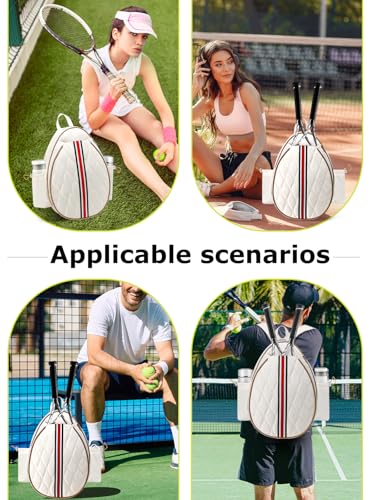 Tennis Bags Holds 2 Rackets for Women & Men, Tennis Backpack Crossbody & Shoulder Racket Bag, Insulated Pocket, Pickleball Bags for Women, Men and Youth