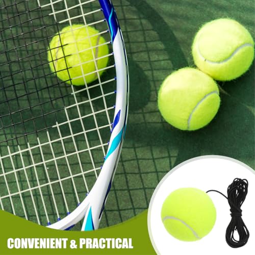3 Pcs Tennis Trainer Rebound Ball with String for Solo Practice Lightweight Training Tennis Trainer Rebound Ball Indoor Train Device for Beginners and Adults