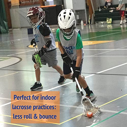 SWAX LAX Lacrosse Training Ball - Indoor Outdoor Practice Less Bounce & Rebounds - color: Blue Camo Sticks