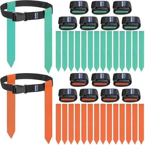 Flag Football Belts, Flags for Flag Football Set 14 Player, Flag Football for Kids Adults and Youth Training Equipment - color: Teal and Orange