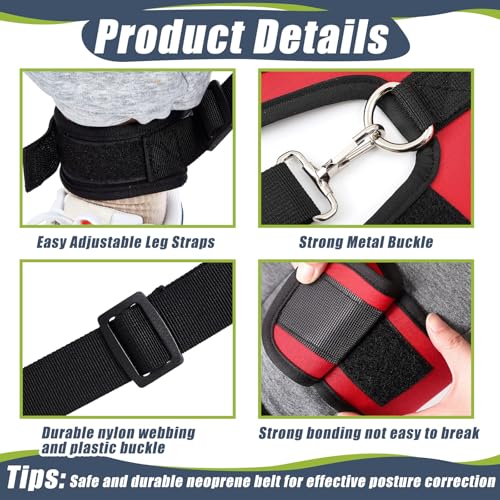 Wettarn Baseball Training Aid Softball Training Harness Baseball Practice Equipment for Stepping Out Leg Pulling Out Overstriding Lunging - color: Red