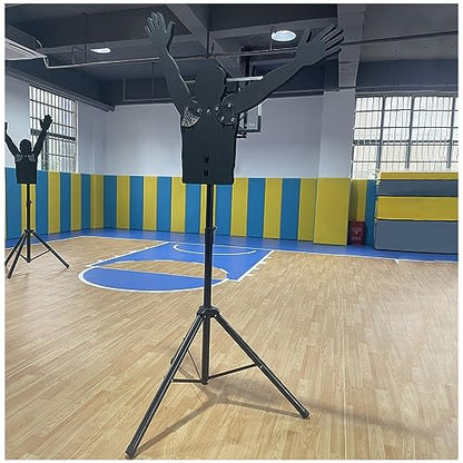 LXLZYXSF 2 Pack Pro Training Defender Dummy for Basketball, Shooting Dribbling Practice Aid, Adjustable Arms & Height, Tripod Base, Court Gymnasium Outdoor Indoor (Size : 165-240cm(64.9-94.4 inch))
