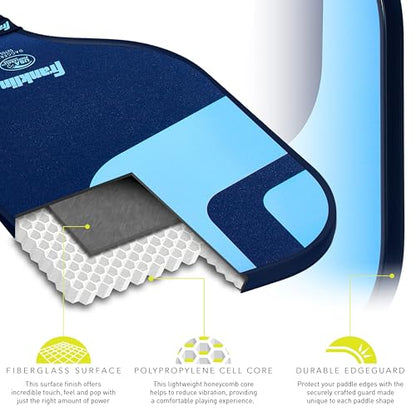 Franklin Sports Pickleball Paddle and Ball Set - (2) Fiberglass Paddles + (4) X-40 Balls - USA Pickleball (USAP) Approved - 2 Player Set