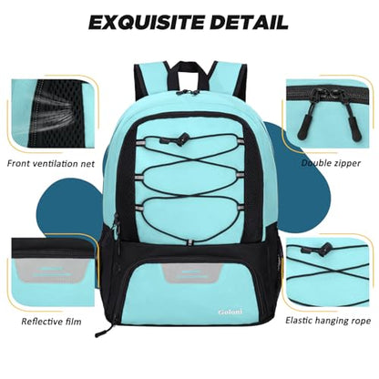 Goloni Soccer Bag, Basketball Bag with Ball Compartment & Shoe Compartment,Large Soccer Backpack for Basketball,Gym，Football - color: Mint Green