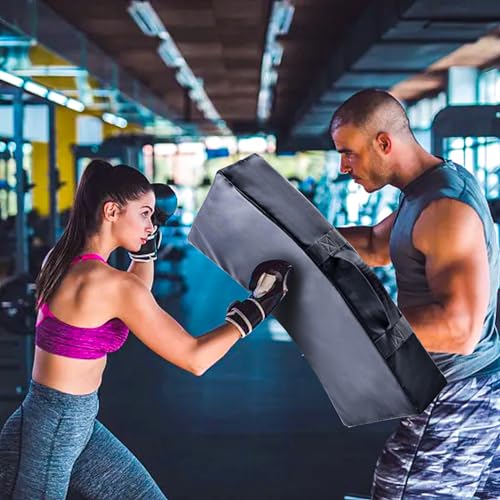 Boxing Pads Kicking Shields - Professional Blocking Training Pads for Martial Arts Muay Thai MMA Karate & Kickboxing - High-Density Padding with 5 Handles for Coaches Adults & Youth