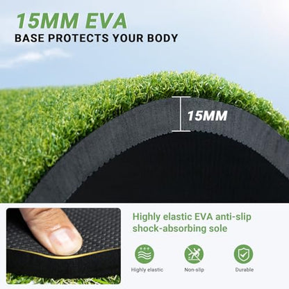 Dual-Turf Golf Hitting Mat 4x6ft, 31mm Thickened Mat with 10 Balls, 2 Rubber Tees & 7 Tees, Heavy-Duty Golf Mats Practice Indoor/Outdoor Use, Garage Backyard, Golf Simulator Training - size: 5 x 4 ft -31 mm
