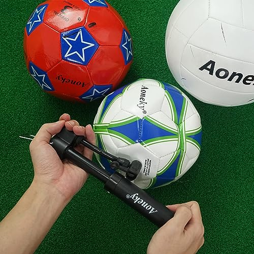 Aoneky Mini Hand Pump for Sports Balls, 5.75 Inch Portable Air Pump with Ball-Safe Needle, 11 PSI Manual Pump for Basketball Soccer Volleyball