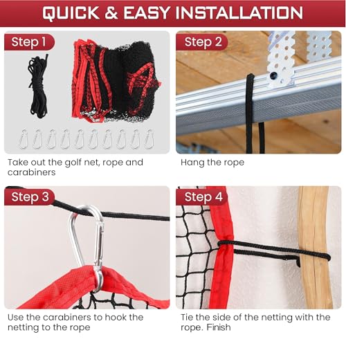 Golf Netting, 10ft, 15ft, 20ft Sports Netting - Heavy Duty High Impact Multi-Sport Practice Net for Golf, Baseball, Soccer, Hockey, Lacrosse, Backyard Driving & Training Barrier - style: 20ft x10ft