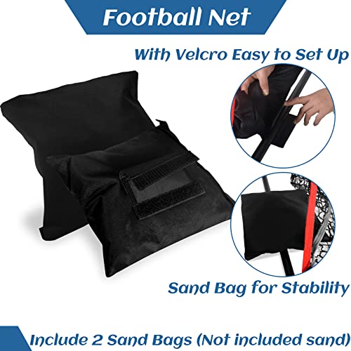 3x6FT Football Net with Throwing Target Strike Zone for Kicking Punting and QB Accuracy Training Portable Football Practice Equipment with Steel Base and Carry Bag - size: 3X6FT with Target