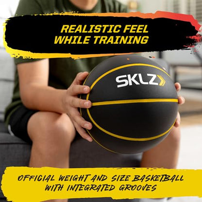 SKLZ Bashhhketball Pro Silent Basketball – Official Size 7, 29.5" Indoor Foam Training Ball, Quiet Dribbling