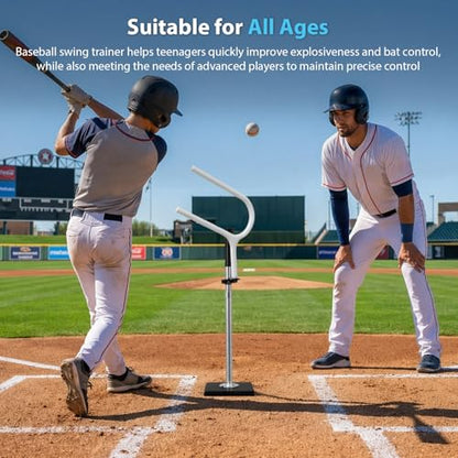 25° Baseball Swing Path Trainer, Upgraded All-Aluminum Tubing Clamps Bat Path Trainer, Softball & Baseball Swing Path Trainer