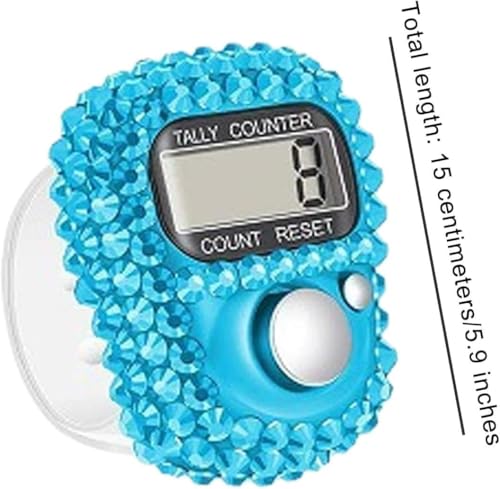 Electronic Finger Tally Counter Clicker Counter,Convenient Portable Digital Display Tally Counter,Resettable Mini Lap Counter for Golf Goods Counting Accessories,Track and Field Lap Counters - color: pink