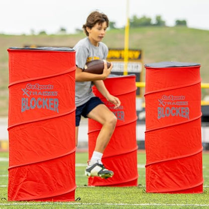 GoSports XTRAMAN Blocker Pop-Up Defenders 3 Pack - Large Size Multi-Sport Blocking Dummy - Training Equipment for Basketball, Football, & Soccer