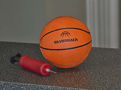Silverback LED Light-Up Over the Door Mini Basketball Hoop - 18" - Includes Mini Basketball and Air Pump - color: Black 18"