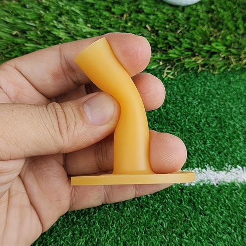2 PCS Rubber Golf Tees – Durable and Sturdy, Ideal for Golf Courses and Driving Ranges - color: Yellow, size: 42mm