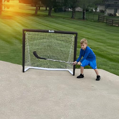 Street Hockey Goal & Shooter Tutor – Portable Hockey Net for Indoor & Outdoor Use – Hockey Training Equipment