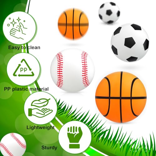 60 Pcs Sport Themed Table Tennis Balls 40mm Plastic Balls Beer Balls Bulk Balls Washable Game Balls for Carnival Pool Games, Pet Toy, Handicrafts, Party Decoration