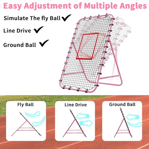 7x4 FT Volleyball Rebounder Net，Ultimate Training Equipment for Volleyball & Lacrosse，Enhanced Bouncing System for Volleying, Bumping, Spiking Drills，Multiple Adjustable Rebound Angles