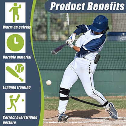 Wettarn Baseball Training Aid Softball Training Harness Baseball Practice Equipment for Stepping Out Leg Pulling Out Overstriding Lunging - color: Black