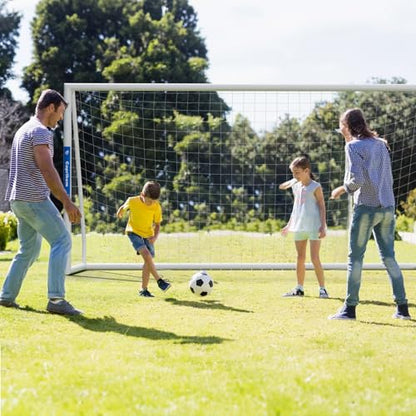 Caprihom Soccer Goals10FTx 6.5F Outdoor Backyard Soccer Net with Top Bin Target Net Portable Goal Post Training Equipment,Weatherproof PVC Soccer Goal