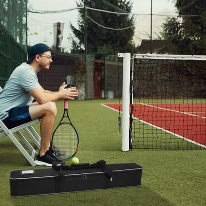 Foldable Tennis Ball Cart Holds 180 Balls Wheeled Tennis Ball Hopper Sports Teaching Carts with Storage Bag, Light Auminum Alloy