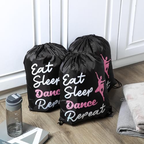 Windyun 16 Pcs Ball Drawstring Backpack Bulk Lightweight Draw String Bags Cinch Bags Drawstring Cinch Sack Tote(Dance) - style: Dance