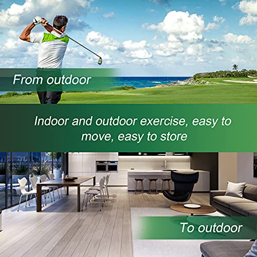 SM SunniMix Golf Hitting Mat Portable Residential Practice Grass Mat Beginner Swing Detection Mat Golfer for Indoor & Outdoor - 30x30cm