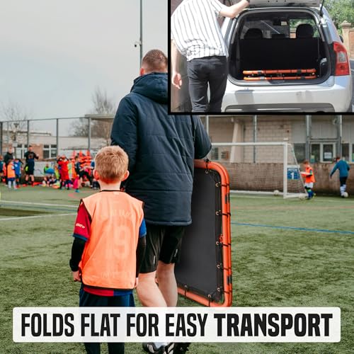 Flick Urban Dual Speed Rebounder – Double-Sided Soccer Rebounder with 6 Adjustable Angles – Soccer Training Equipment for Passing & Control – Suitable for Soccer, Volleyball & Baseball