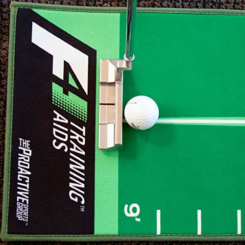 F4 Multi-Break Putting Green – Putting Mat with Slope, Auto Ball Return Track, and Alignment Guides for Indoor/Outdoor Practice, Training, and Games