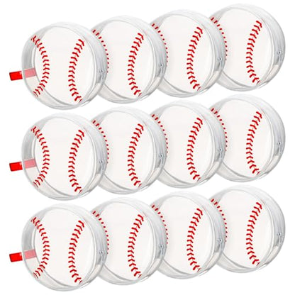 Reginary 12 Pcs Baseball Cosmetic Bag Gifts Accessories for Makeup Bags PVC Clear Cheer Base Ball Case Toiletry Zipper Pouch Waterproof Travel Handbag Purses Organizer for Baseball Team Gift - style: Baseball