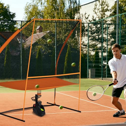 MR Tennis Ball Return Net 7’x6’, Freestanding Tennis Training Net, Multi-Sport Training Return Net for Tennis, Pickleball, Softball, Baseball Compatible w/Toss Machine Without Pitching Machine