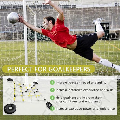 6.5 * 5.2/9.2ft Ball Deflector,Floor Matrix Ball Deflector, Goalkeeper Training Equipment + 4 Water Bags, Unpredictable Reflex Training for Reflexes and Agility 2 * 1.6m(6.5 * 5.2ft)