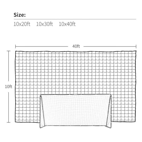 Aoneky Soccer Backstop Net 10x10 ft - Heavy Duty 3mm Polyester Sports Barrier Netting with 4x4 inch Mesh, UV Resistant for Outdoor Training, Football & Multi-Sport Use (7 Size Options) - size: 15x20ft