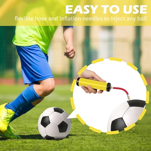Chumia 8 Sets Ball Pumps Air Pump Bulk for Balls with Needle, Nozzle, Extension Hose Sports Ball Tool for Soccer Basketball Football Volleyball - color: Black, Yellow