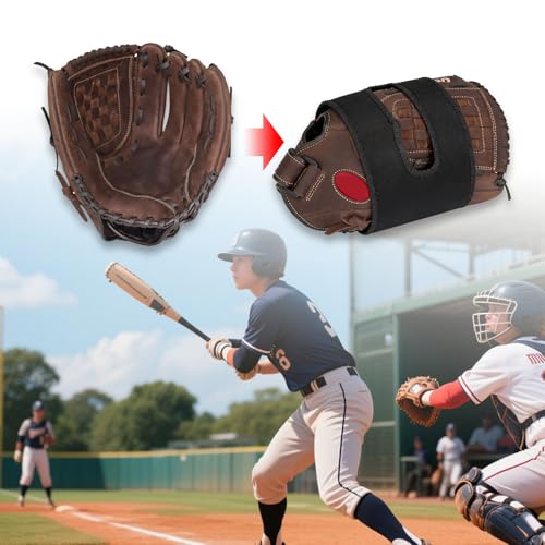 Glove Wrap Compatible with Rawlings, Baseball Glove Wrap Band with Velcro, Adjustable Baseball Glove Wrist Tightener, Elastic Strap for Pocket Shape, Fits Players of All Ages