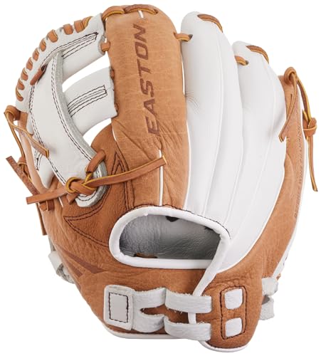 Easton | Groundwork Fastpitch Softball Training Glove Series | Morgan Stuart Model | Multiple Styles - color: Mini I-Web | Tan / White