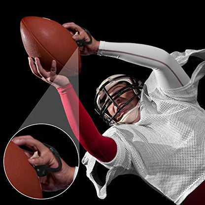 Deekin 4 Pieces Football Catching Trainer Assistant Football Accessories Receiving Training Aid Practice Training Equipment Catching Hand Strap for Youth Boys Kids Beginner Fingertip