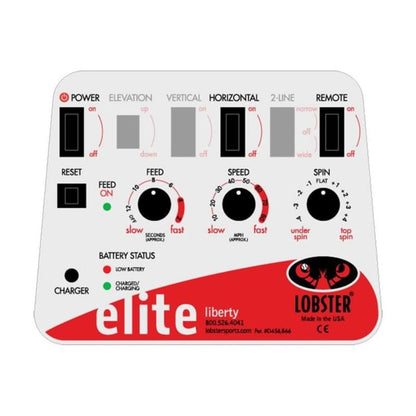 LOBSTER Sports Elite Tennis Ball Machine - Auto Portable Tennis Ball Launcher, Preloaded & Custom Drills, Spin Control, Lob Elevation Switch, Ball Speed (up to 80MPH), with Multi-Function Remote - style: Elite Liberty