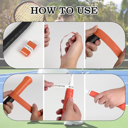 Tennis Racket Grip Tape, Ultra Thin Tacky Tennis Overgrip for Sweat Absorption & Control – Durable Anti-Slip Replacement Grip for Tennis, Badminton & Pickleball (3 Pack) - color: TERRE BATTUE
