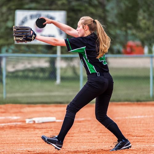 Softball Pitching Spinner, Overhand Throwing Trainer with Instant Spin&Release Feedback, Official 12" Size - color: Black