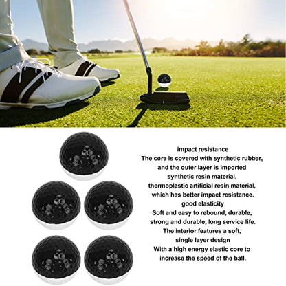 5 Pack Dual Color Training Sphere, Indoor Putting Ball Synthetic Resin Practice Ball Black White Double Layer for Home Hotel Putting Green Exercise