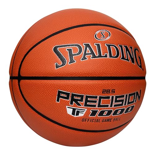 Spalding Precision TF-1000 Indoor Game Basketballs, Dry Grip Microfiber Composite Cushioned Cover, High School Approved